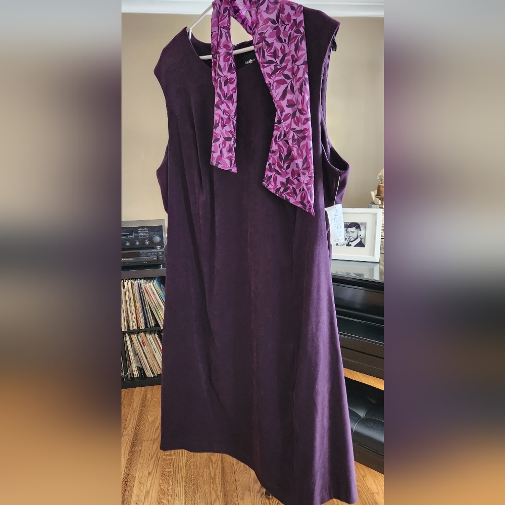 NWT Sag Harbor aubergine purple dress sheath dress &/24W